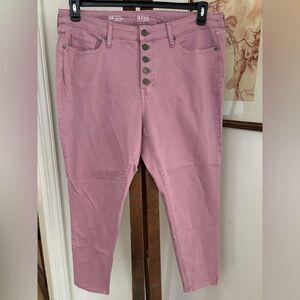 A.N.A Women's Pink Button Fly Jeans Size 18W